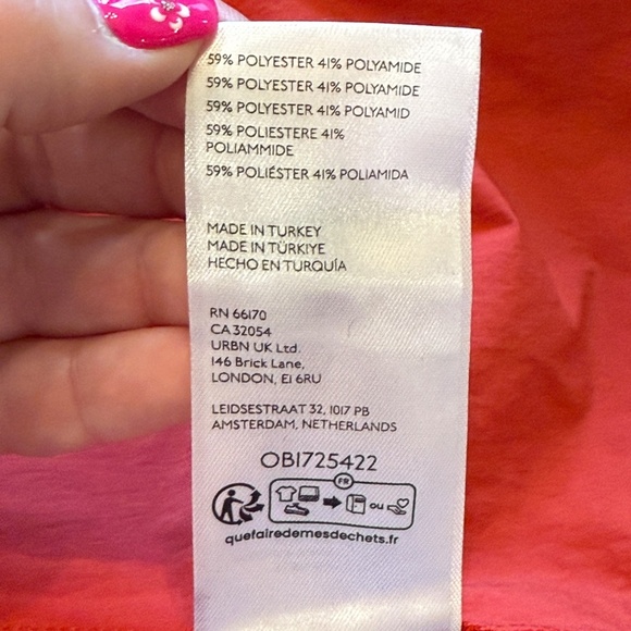 New! Maeve x Anthropologie Utility Shirt Dress Red 3421 - Picture 11 of 12